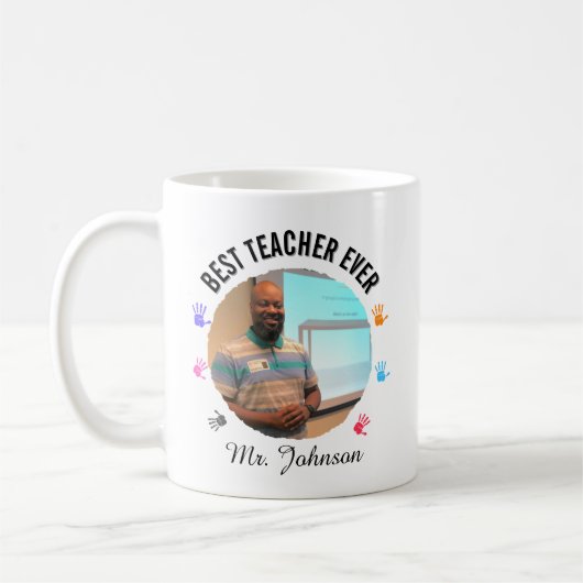 Mug Appréciation personnalisée de l'enseignant d'école (Gauche)