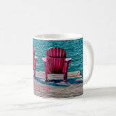 Mug Appréciez la vie aux chaises rustiques (Devant droit)