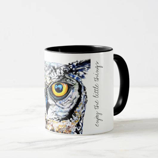 Mug Appréciez le petit hibou de choses (Devant droit)