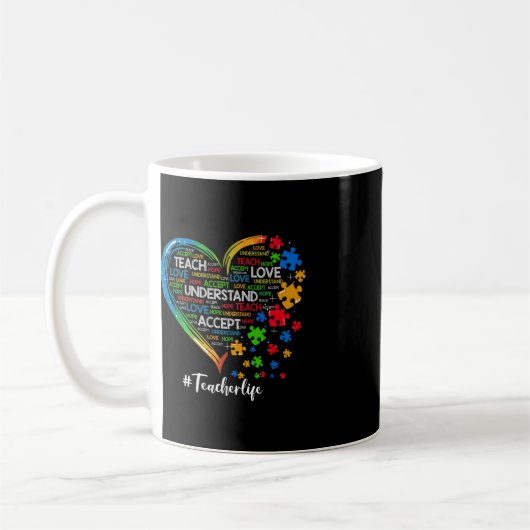 Mug Apprendre Accepter Comprendre Amour Enseignant Coe (Gauche)
