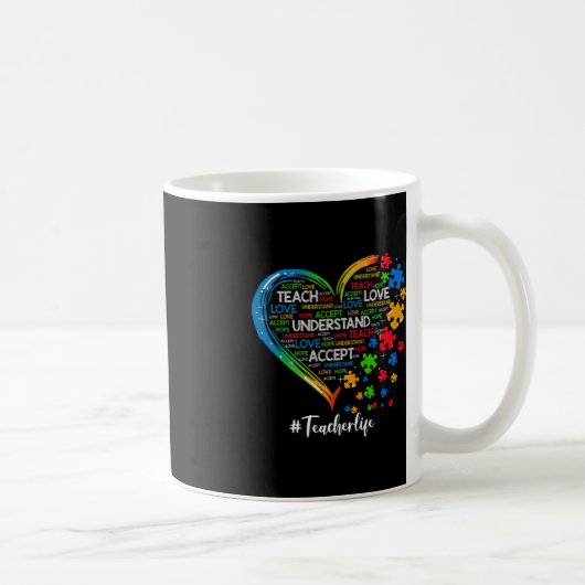 Mug Apprendre Accepter Comprendre Amour Enseignant Coe (Droite)