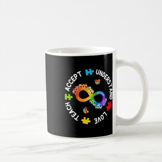 Mug Apprendre Accepter Comprendre Amour Sensibilisatio (Droite)