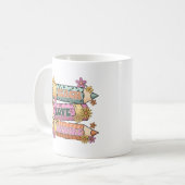 Mug Apprendre Amour Inspirer Design Rétro (Devant gauche)