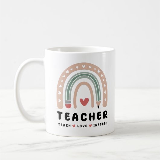 Mug Apprendre Amour Inspirer Design Rétro (Gauche)