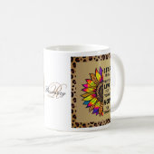 Mug Apprendre De Citations Hier Rainbow Sunflower Gold (Devant droit)
