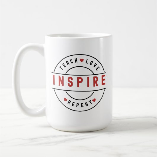 Mug Apprendre l'amour Répéter la motivation (Gauche)
