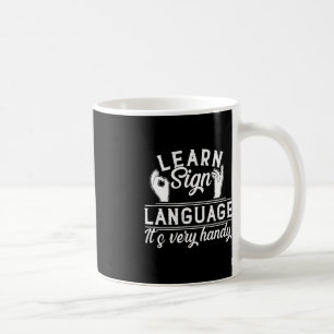 Mug Apprendre Langue des signes ASL Enseignant Sourde 
