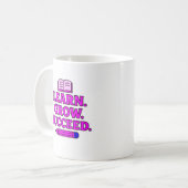 Mug Apprenez. Croissance. Réussi. Motivation (Devant gauche)