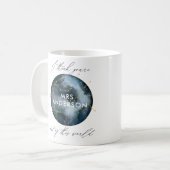 Mug Apprenti céleste étoile de lune d'aquarelle modern (Devant gauche)