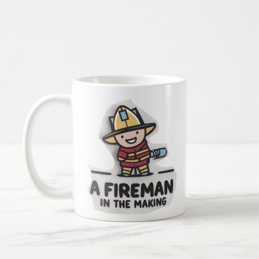 Mug Apprenti pompier. Futur pompier (Gauche)
