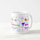 Mug Apprentissage amusant, coloré Meilleur Enseignant  (Devant droit)