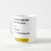 Mug Approved Liquids Only – Funny Hot Chocolate Humor (Devant gauche)