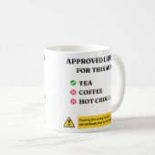 Mug Approved Liquids Only Funny Tea Lover Quote Design (Devant droit)