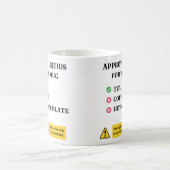 Mug Approved Liquids Only Funny Tea Lover Quote Design (Centre)