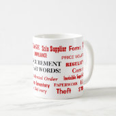 Mug Approvisionnement jurer les mots Funny Procurement (Devant droit)