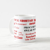 Mug Approvisionnement jurer les mots Funny Procurement (Devant gauche)
