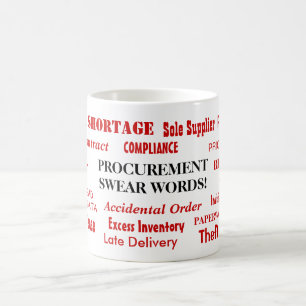 Mug Approvisionnement jurer les mots Funny Procurement