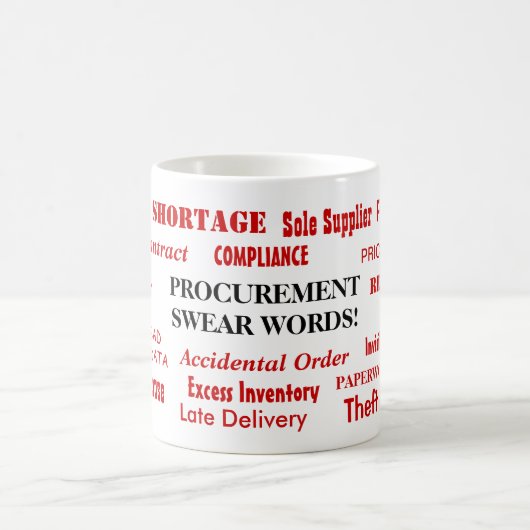 Mug Approvisionnement jurer les mots Funny Procurement (Centre)