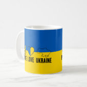 Mug Appui ukrainien au drapeau ukrainien (Devant gauche)