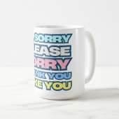 Mug Appuyez sur vous-même et vivez plus de prière pers (Devant droit)