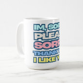 Mug Appuyez sur vous-même et vivez plus de prière pers (Devant gauche)