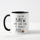 Mug Après cette brasse je suis parti pour un poo, cade (Gauche)