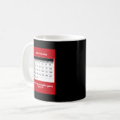 Mug Après mardi, même le calendrier va WTF. (Devant gauche)