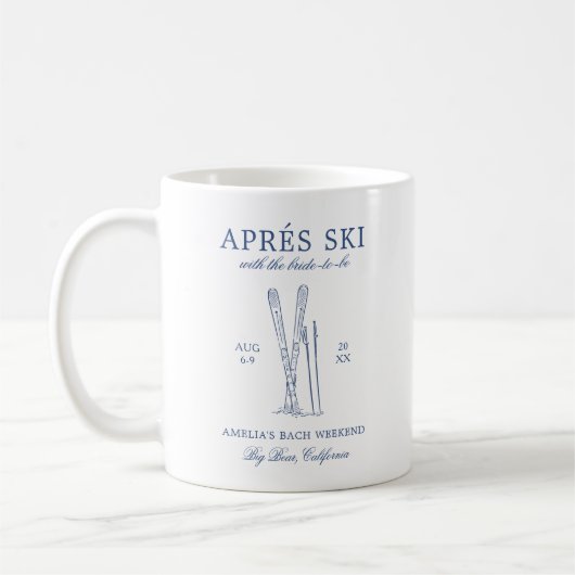 Mug Après Ski Avec La Mariée à Marier Week-end Bach (Gauche)