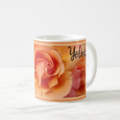 Mug Apricot Peach Rose Flower Close Up (Devant droit)