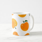 Mug Apricots Aquarelle Blanc Arrière - plan Vintage (Devant droit)