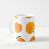 Mug Apricots Aquarelle Blanc Arrière - plan Vintage (Devant gauche)