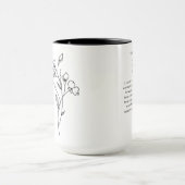 Mug April Bridesmaid | Fleur de naissance de pois doux (Centre)