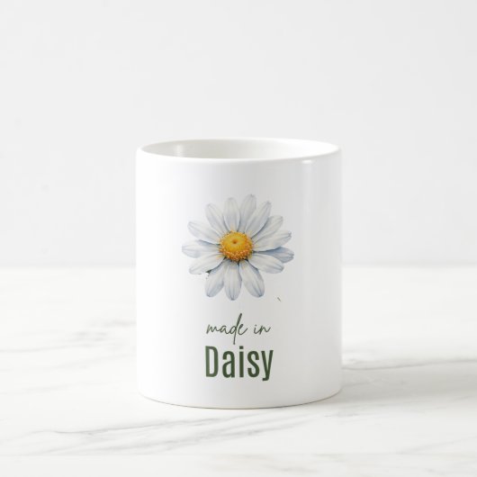 Mug April Daisy Birth Flower Coffee Cup Watercolor (Centre)