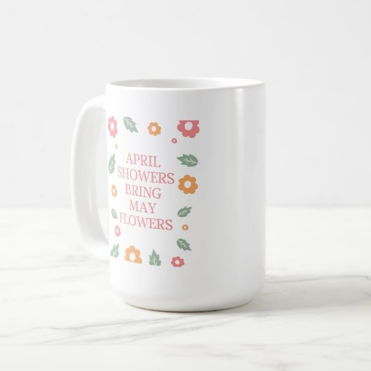 Mug april douche apporter mai fleurs (Devant gauche)
