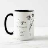 Mug April Maid of Honor | Fleur de naissance marguerit (Gauche)