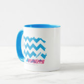 Mug Aqua 3 de zigzag (Devant gauche)