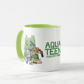 Mug Aqua Ados des vilains de la force de la faim (Devant gauche)