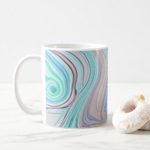 Mug aqua bleu menthe vert lilas violet pastel arc-en-c