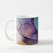 Mug Aqua Bleu Violet Or Floral  (Gauche)