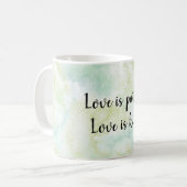 Mug Aqua Bliss Feuille Aquarelle Amour est (Devant gauche)