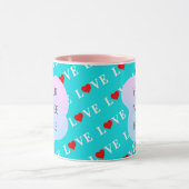Mug Aqua Blue LOVE (Centre)