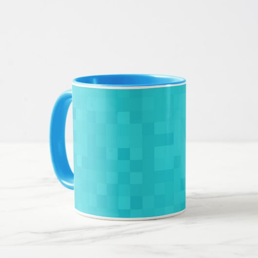 Mug Aqua Blue Mosaic Shimmer, (Devant gauche)