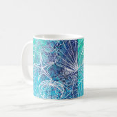 Mug Aqua Blue Ocean Vie marine Coquillages (Devant gauche)
