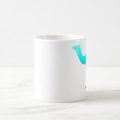 Mug Aqua Blue Ombre Camel Silhouette (Centre)