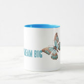 Mug Aqua Blue Rose Rust Gold Dream Butterfly (Centre)