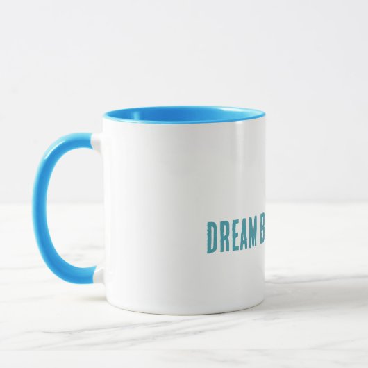 Mug Aqua Blue Rose Rust Gold Dream Butterfly (Gauche)