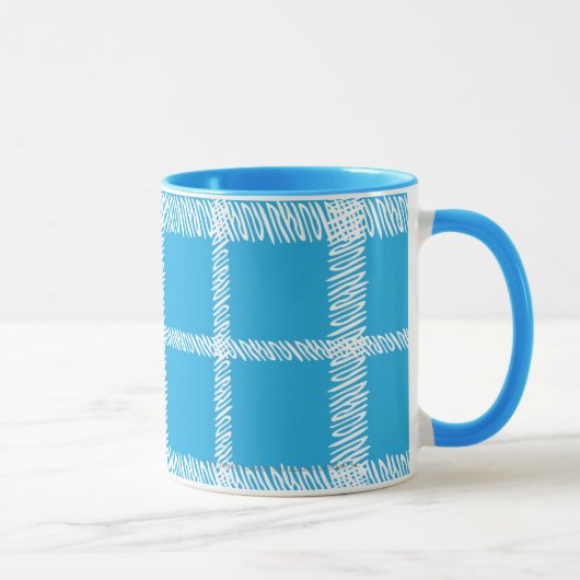 Mug Aqua de plaid (Droite)