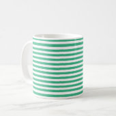 Mug Aqua Grandes vertes et blanches (Devant gauche)