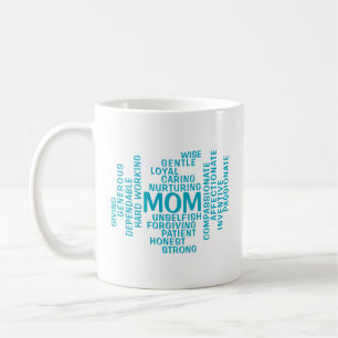 Mug Aqua Maman Typographie Mot Cloud