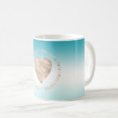 Mug Aqua Ombre Gold Love Peace Kindness Heart (Devant droit)